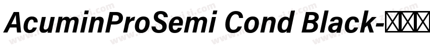 AcuminProSemi Cond Black字体转换